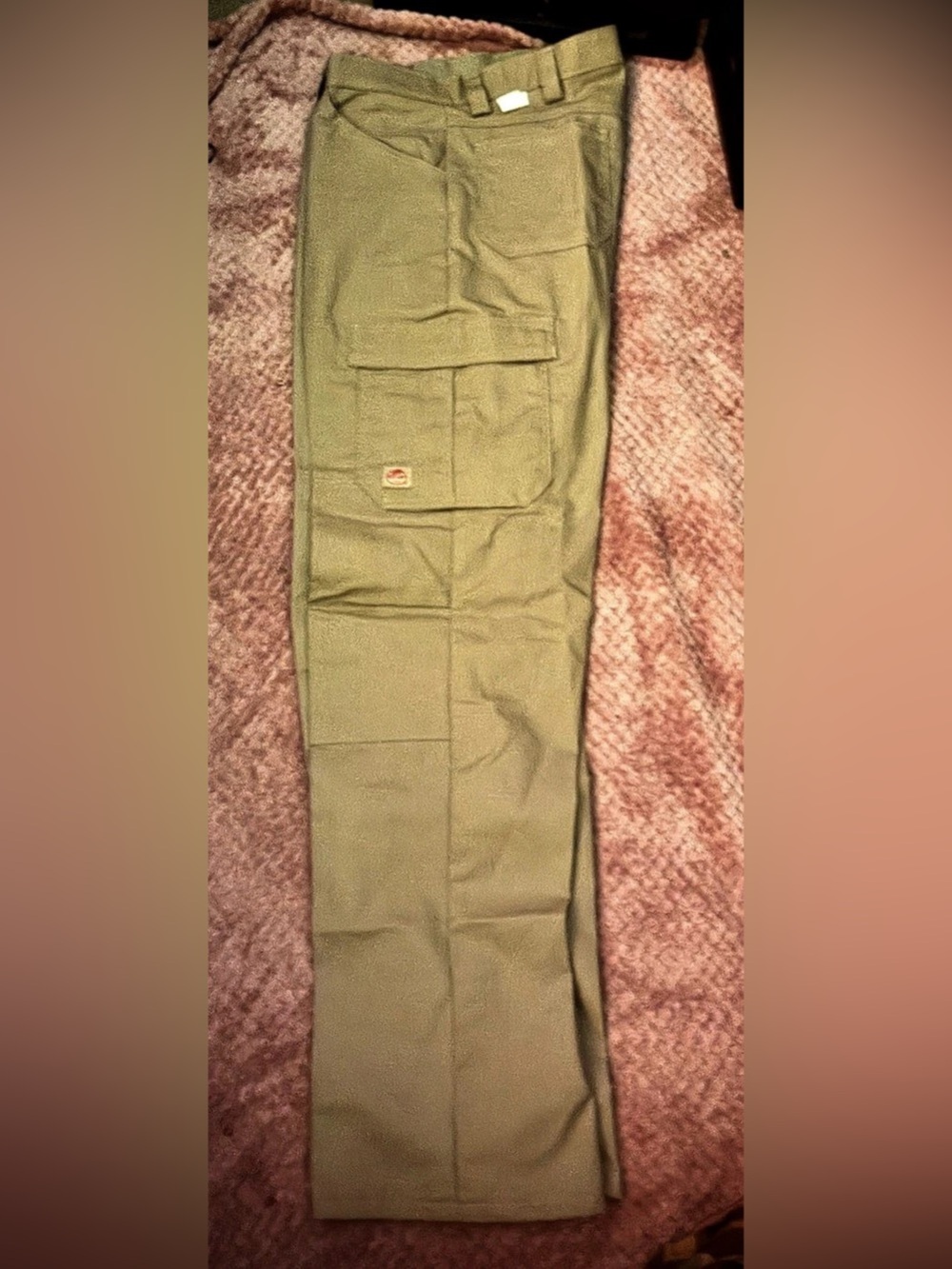 NWT Red Kap PT2A Performance Shop Pants Khaki Mens 34x37 Unhemmed Cargo Work